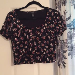 Forever 21 Velvet Crop Top
